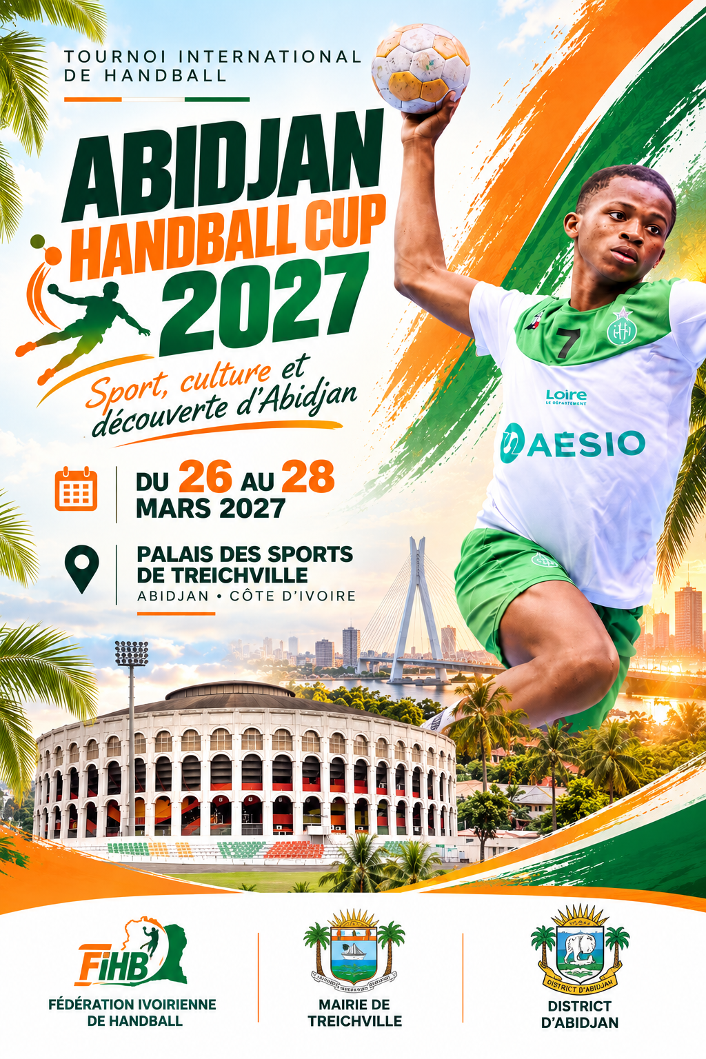 Affiche officielle de l'Abidjan Handball Cup 2027